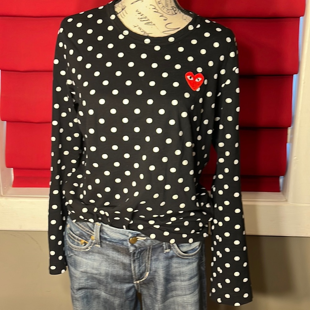 ❤️ Comme des Garcons PLAY Polka-Dot Tee